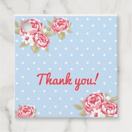 Floral bedankt bedankjes labels