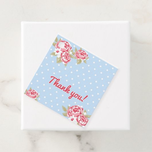 Floral bedankt bedankjes labels (In situ)