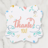 Floral bedankt Bedankjes Labels (Achterkant)