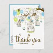 Floral bedankt Briefkaart (Voorkant / Achterkant)