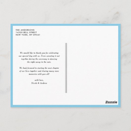 Floral bedankt Briefkaart (Achterkant)