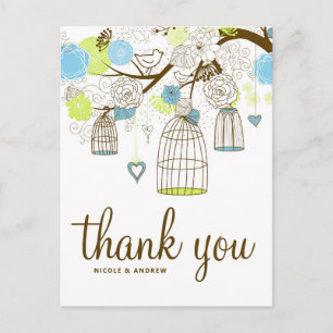 Floral bedankt Briefkaart