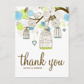 Floral bedankt Briefkaart (Voorkant)