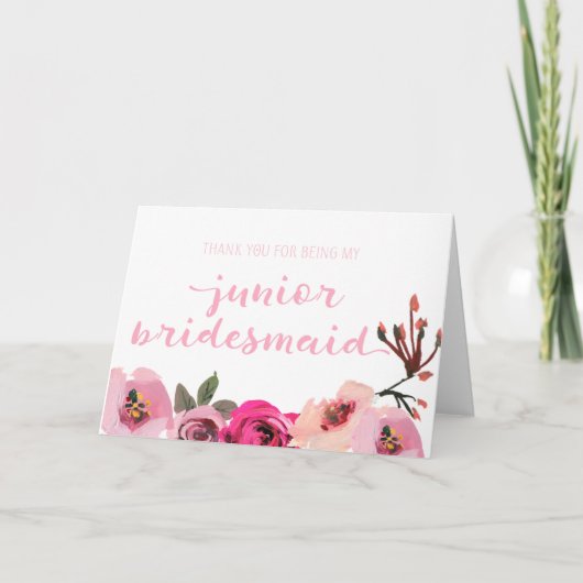Floral bedankt dat je mijn Junior Bridesmaid bent (Voorkant)