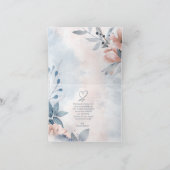 Floral bedankt Dusty Blue ID771 Kaart (Binnen)
