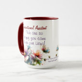 Floral BEDANKT Einde schooljaar PERSONALISEREN Mok (Voorkant links)