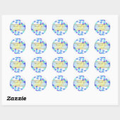 Floral bedankt je bruiloft ronde sticker (Vel)