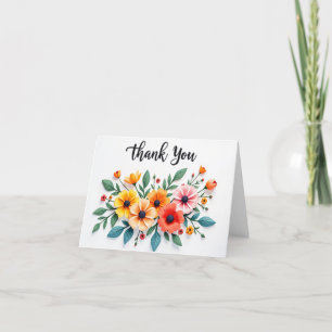 Floral bedankt je kaart