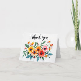 Floral bedankt je kaart