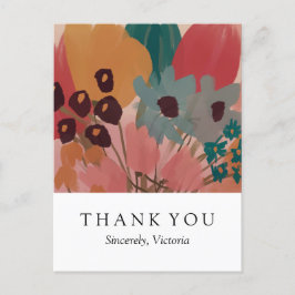Floral bedankt je kaart - briefkaart