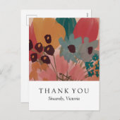 Floral bedankt je kaart - briefkaart (Voorkant / Achterkant)