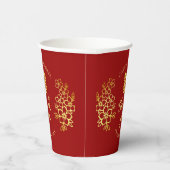 Floral bedankt jullie Chinese bruiloft-ceremonie Papieren Bekers (Rechts)