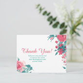 Floral bedankt kaarten (Staand voorkant)