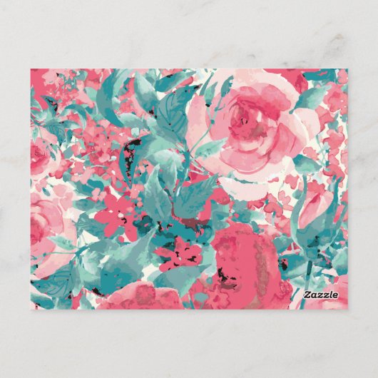 Floral bedankt kaarten (Achterkant)