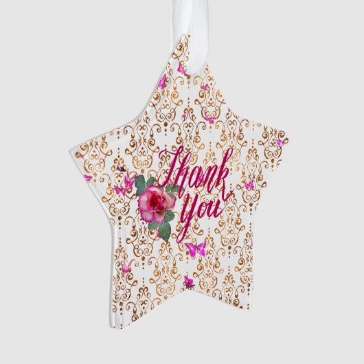 Floral bedankt ornament (voorkant)