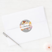 Floral bedankt ronde sticker (Envelop)