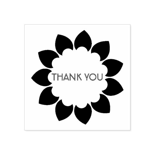 Floral bedankt rubberstempel (Afrduk)