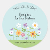Floral Bedankt Small Business Product Label (Voorkant)