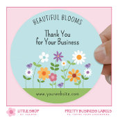 Floral Bedankt Small Business Product Label