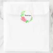 Floral bedankt Sticker (Tas)