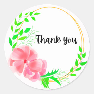 Floral bedankt Sticker