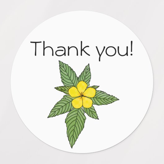 Floral "Bedankt" Stickers 3 Flower Design (Design 1)