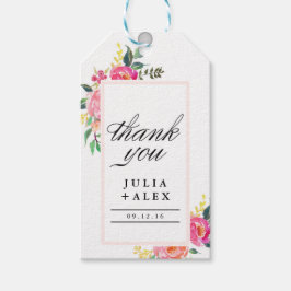 Floral bedankt voor de tags cadeaulabel