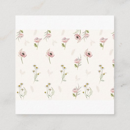 floral Bedankt voor je kaartje Informatiekaartje (Achterkant)