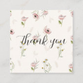 floral Bedankt voor je kaartje Informatiekaartje (Voorkant)