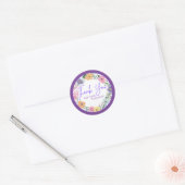 Floral Bedankt voor uw aankoop Sticker (Envelop)