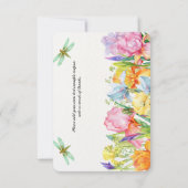 Floral Bedankt voor uw aankoopkaart. (Achterkant)