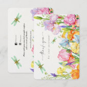 Floral Bedankt voor uw aankoopkaart. (Voorkant / Achterkant)