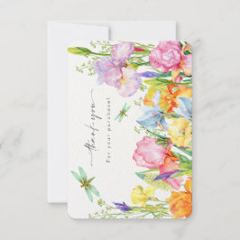 Floral Bedankt voor uw aankoopkaart.