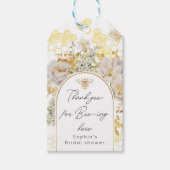 Floral Bedankt voor uw aanwezigheid hier vrijgezel Cadeaulabel (Voorkant)