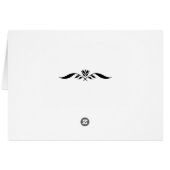 Floral bedankt zwart en wit elegant modern (Achterkant Horizontaal)