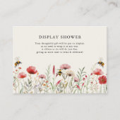 Floral bedoeld om te worden display douche Vrijgez Informatiekaartje (Voorkant)