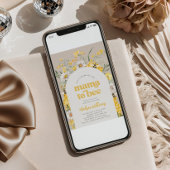 Floral Bee Baby shower Invitation Kaart