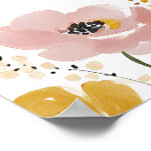 Floral Bee Bridal Shower Welcome Sign Poster (Hoek)