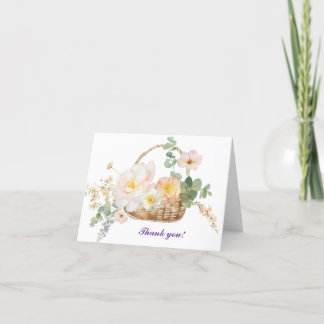 Floral Bee Dank u kaarten