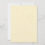 Floral bee first bee day Birthday Invitation Kaart (Achterkant)