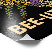 Floral Bee Fusion Bijen-Nuttig Foto Afdruk (Hoek)