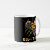 Floral Bee Fusion Bijen-Nuttig Koffiemok (Voorkant rechts)