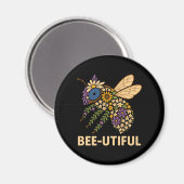 Floral Bee Fusion Bijen-Nuttig Magneet (Voorkant / Achterkant)