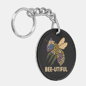 Floral Bee Fusion Bijen-Nuttig Sleutelhanger (Voorkant Links)