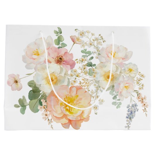 Floral Bee Gift Bag Groot Cadeauzakje (Achterkant)