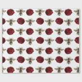Floral Bee Gift Cadeaupapier (Vlak)