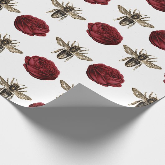 Floral Bee Gift Cadeaupapier (Hoek)