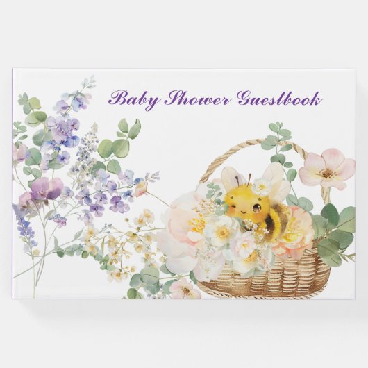 Floral Bee Guestbook Gastenboek (Voorkant)