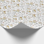 Floral Bee Happy Cadeaupapier (Hoek)