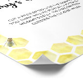 Floral bee hoe groot is het buikspel van mama poster (Hoek)